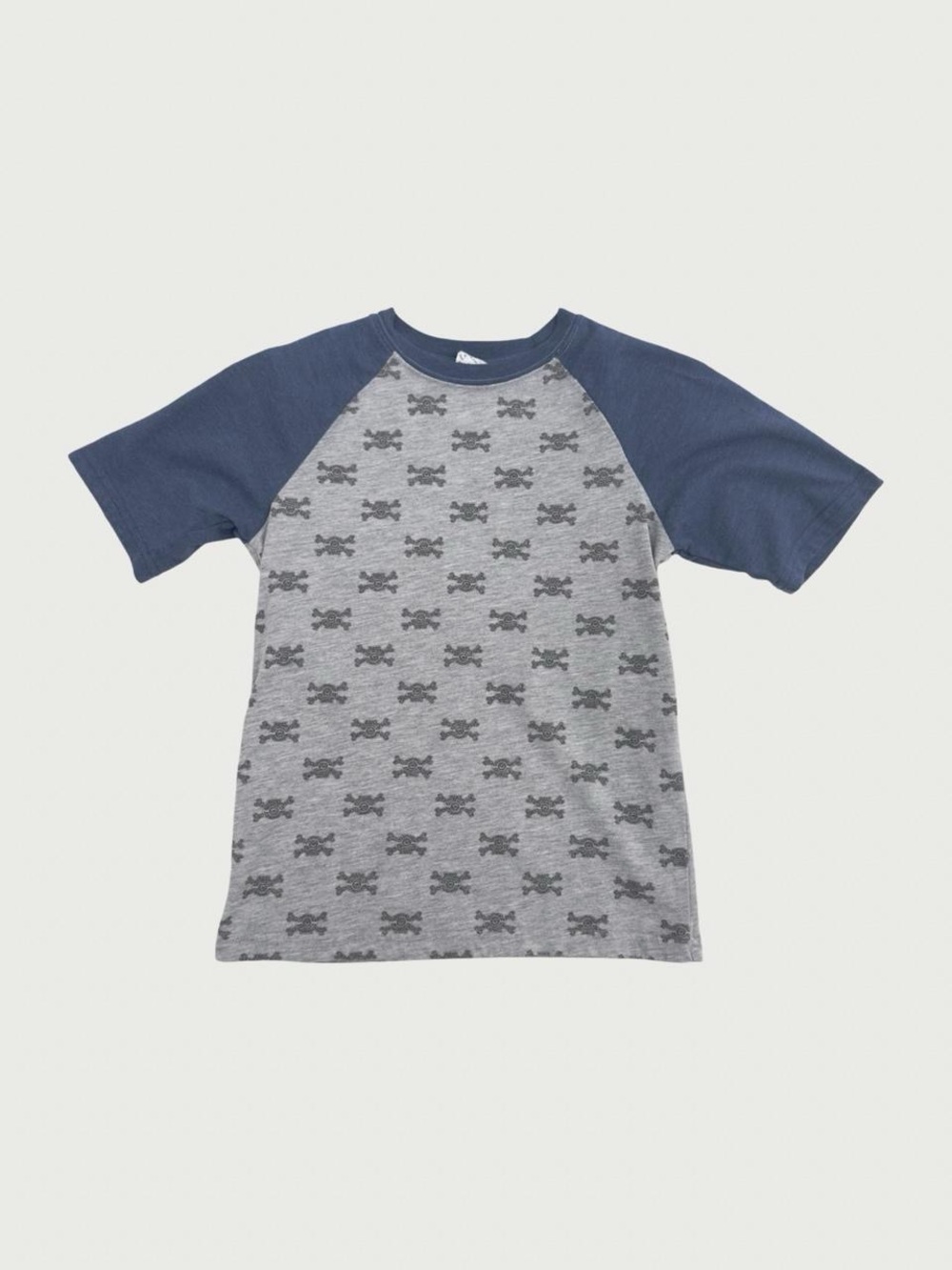 Raglan Crossbones Print Baby Tee